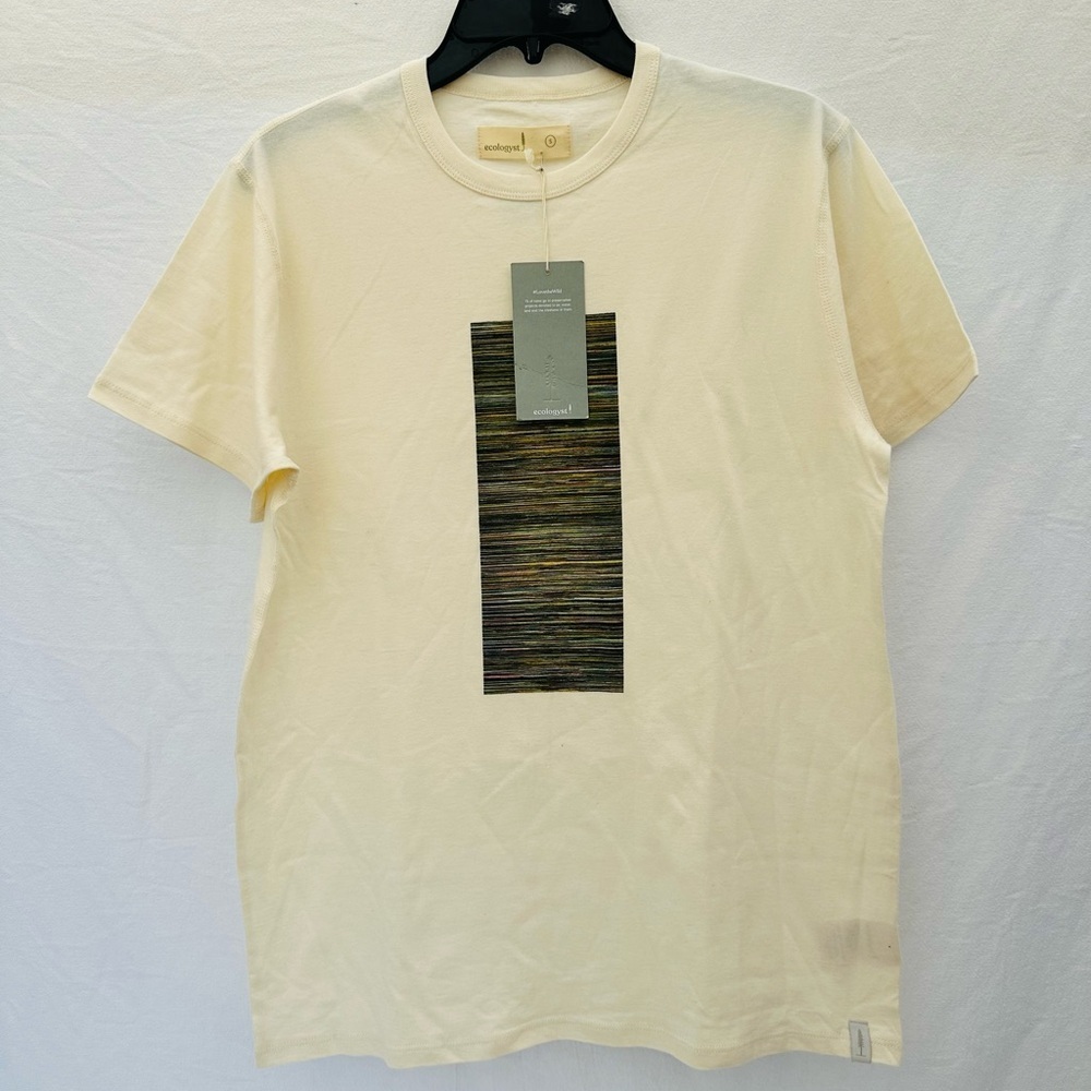 Ecologyst unisex Cream and Black Short Sleeve Tee #A